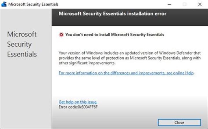 How do I uninstall Microsoft Security Essentials on Windows 10?