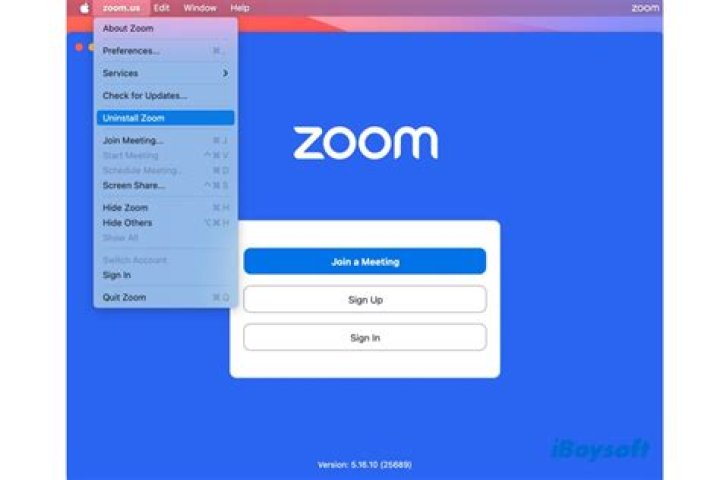 How do I uninstall zoom client for meetings?