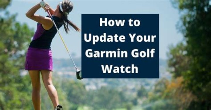 How do I update golf courses on Garmin watch?