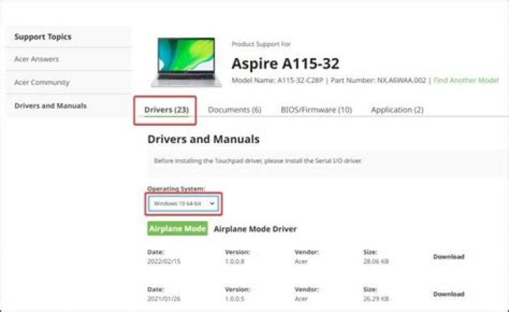 How do I update my Acer Aspire?