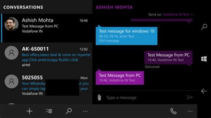 How do I use Windows Messaging app?