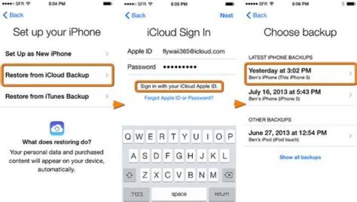 How do I view iCloud backup files?