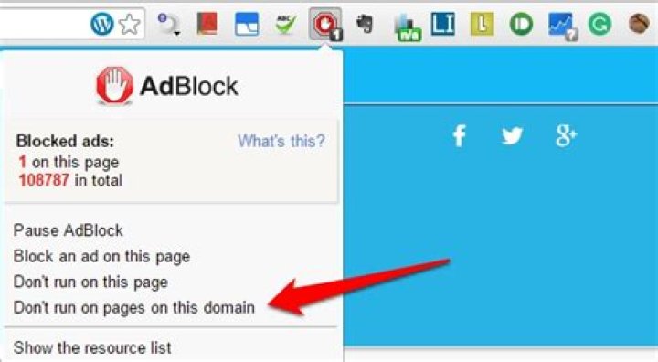 How do I whitelist a website on Adblock Plus?