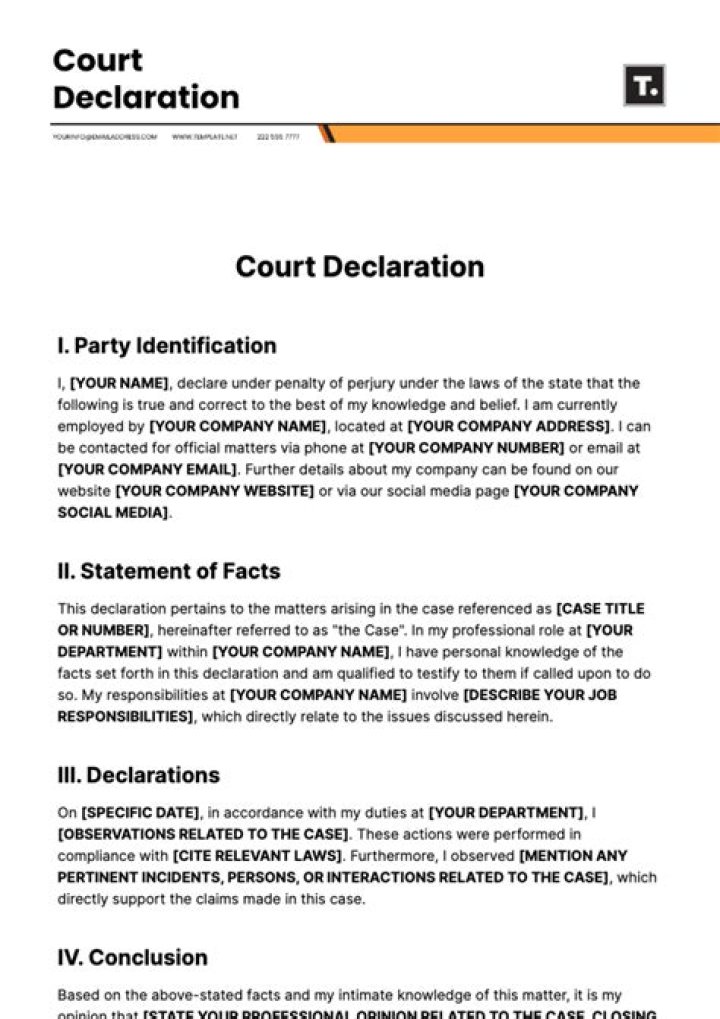How do I write a legal court statement?