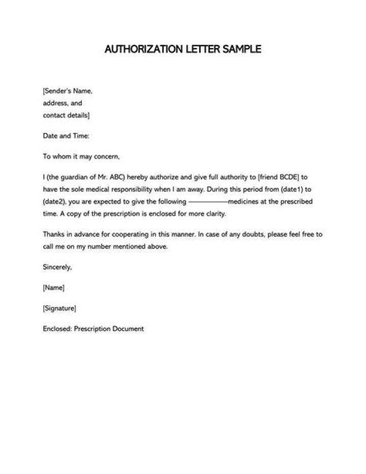 How do I write an authorization letter?