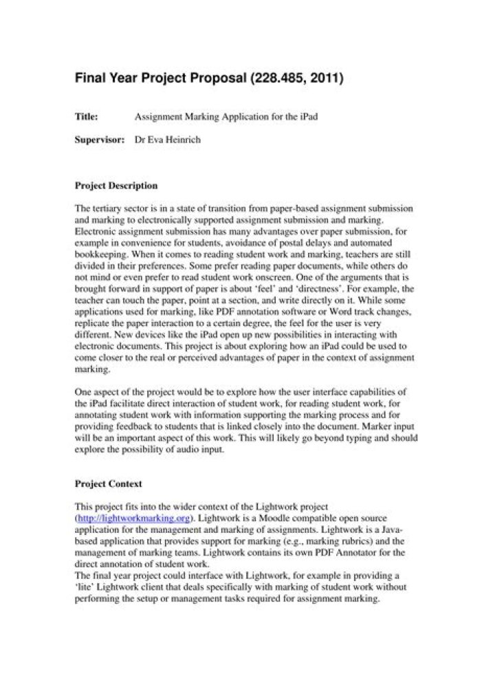 How do I write my final year project?
