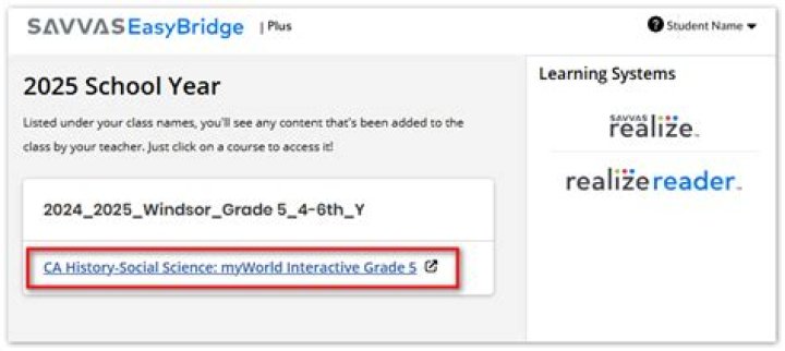 How do students login to Savvas realize?