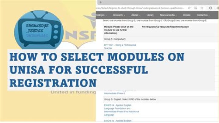 How do you're register a module at Unisa?