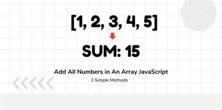 How do you add all the numbers in an array?