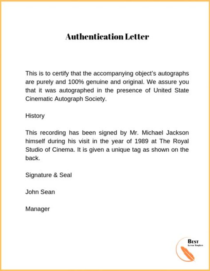 How do you authenticate a letter in Accenture?