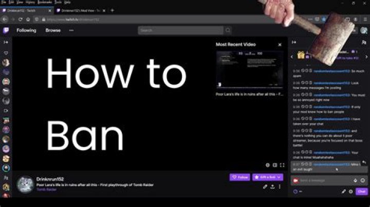 How do you ban words in twitch chat as a mod?