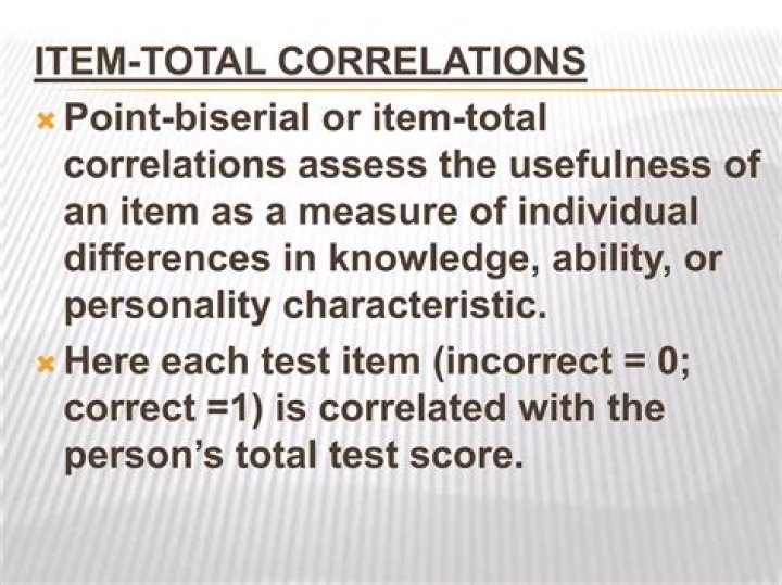 How do you calculate item total correlation?