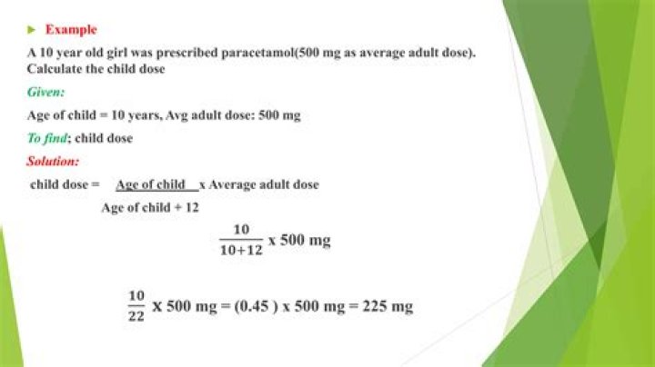 How do you calculate Paediatric drugs?