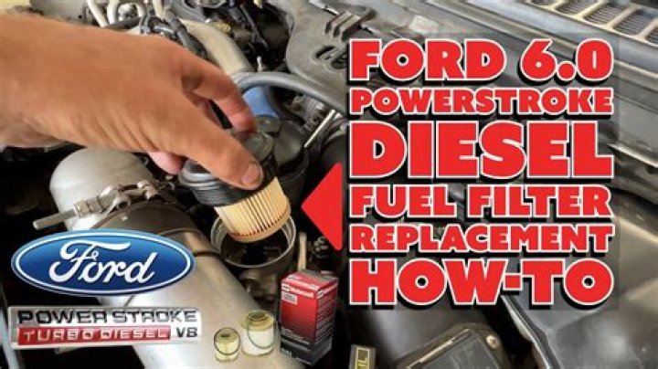 How do you change a fuel filter on a 6.4 Ford diesel?