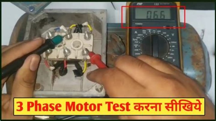 How do you check a 3 phase motor winding with a multimeter?