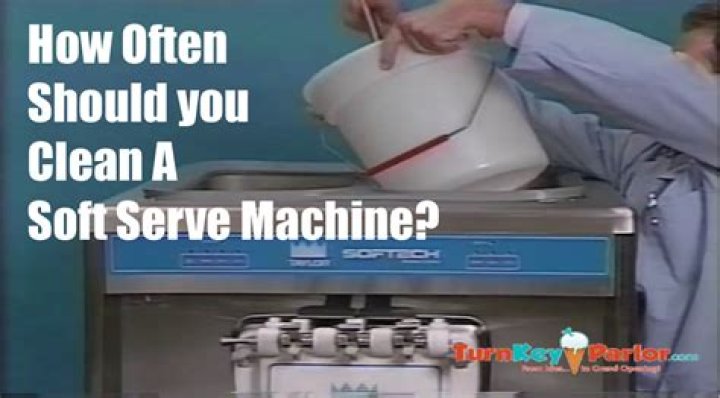 How do you clean a soft serve machine?