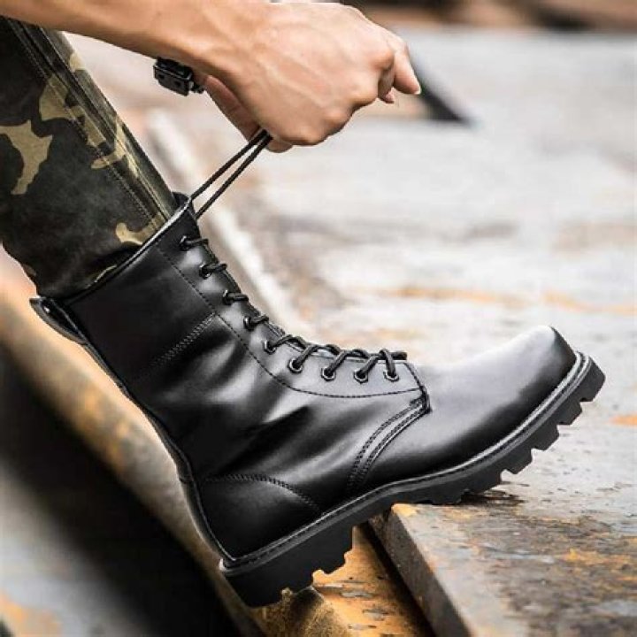 How do you clean military combat boots?