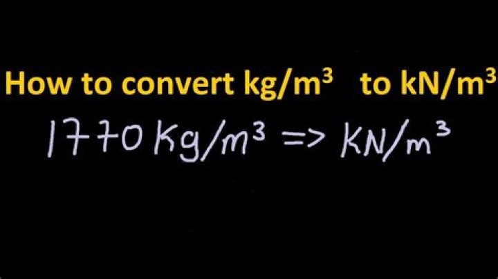 How do you convert KN m3 to kg m3?