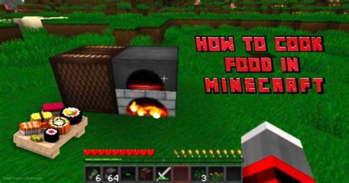 How do you cook food in Minecraft survival mode?