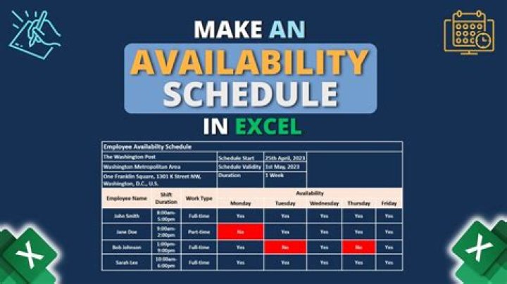 How do you create availability schedule?