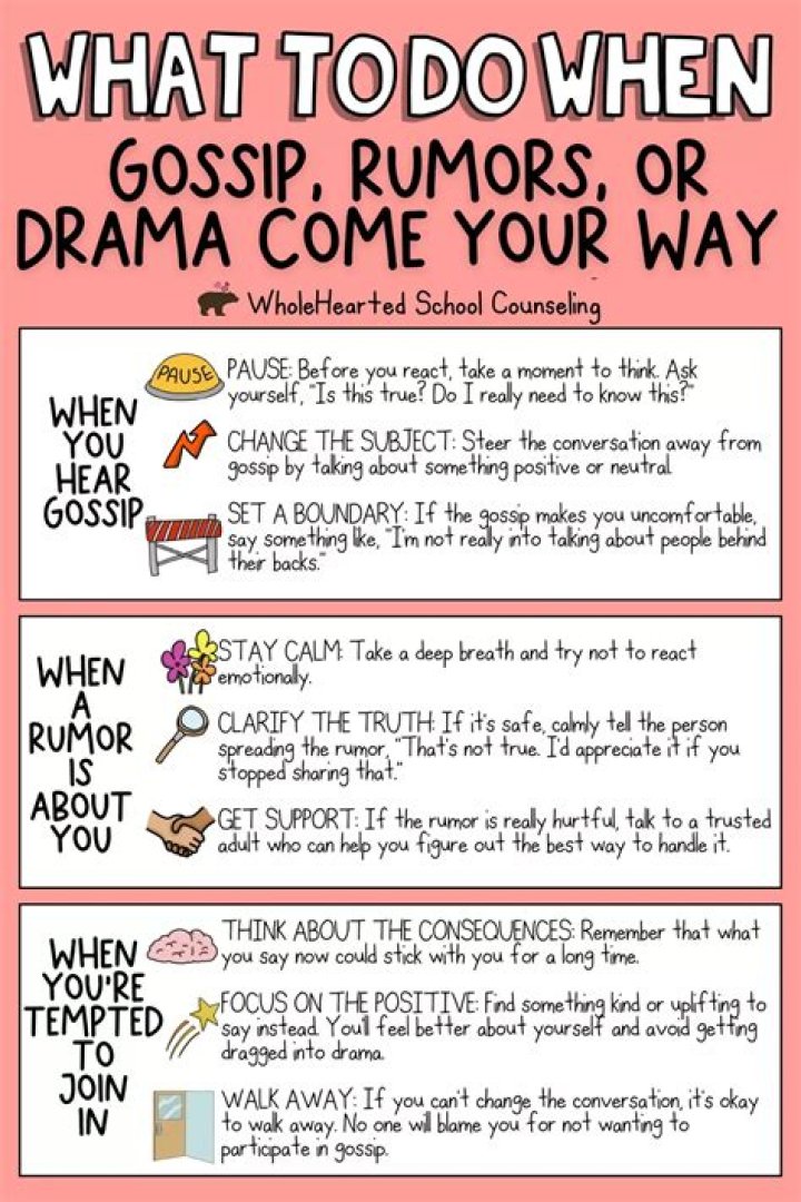 How do you deal with rumors in high school?