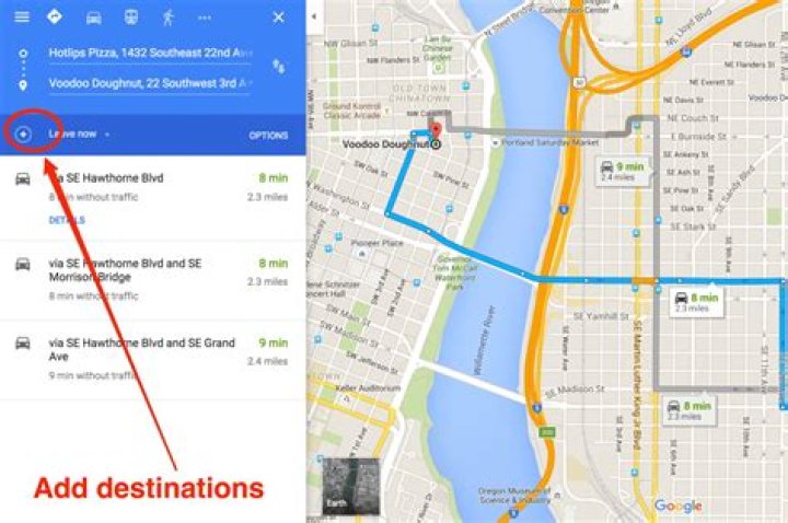 How do you delete a map and drive directions?
