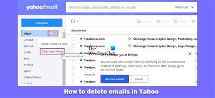 How do you delete multiple emails in Yahoo Mail?
