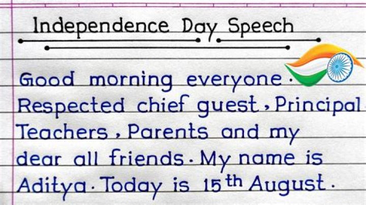 How do you end a Independence Day speech?