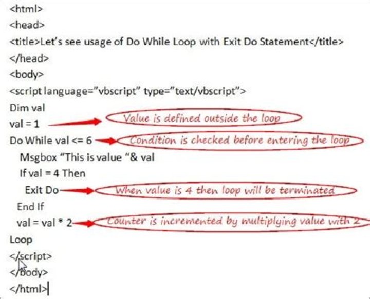 How do you exit a while loop in VBScript?