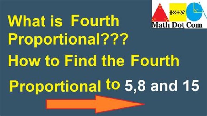 How do you find the fourth proportional of three numbers?
