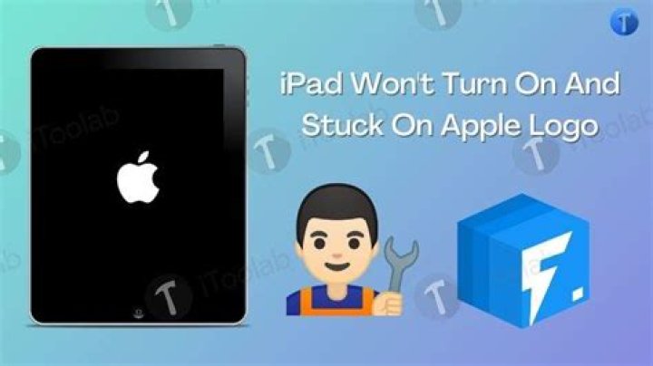 How do you fix a stuck Apple logo on an iPad?