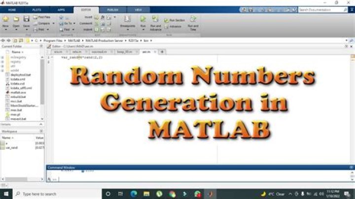 How do you generate two random numbers in Matlab?