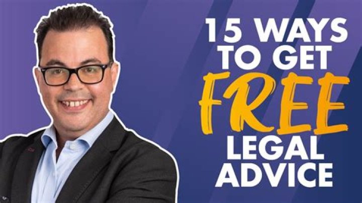 How do you get free legal advice?