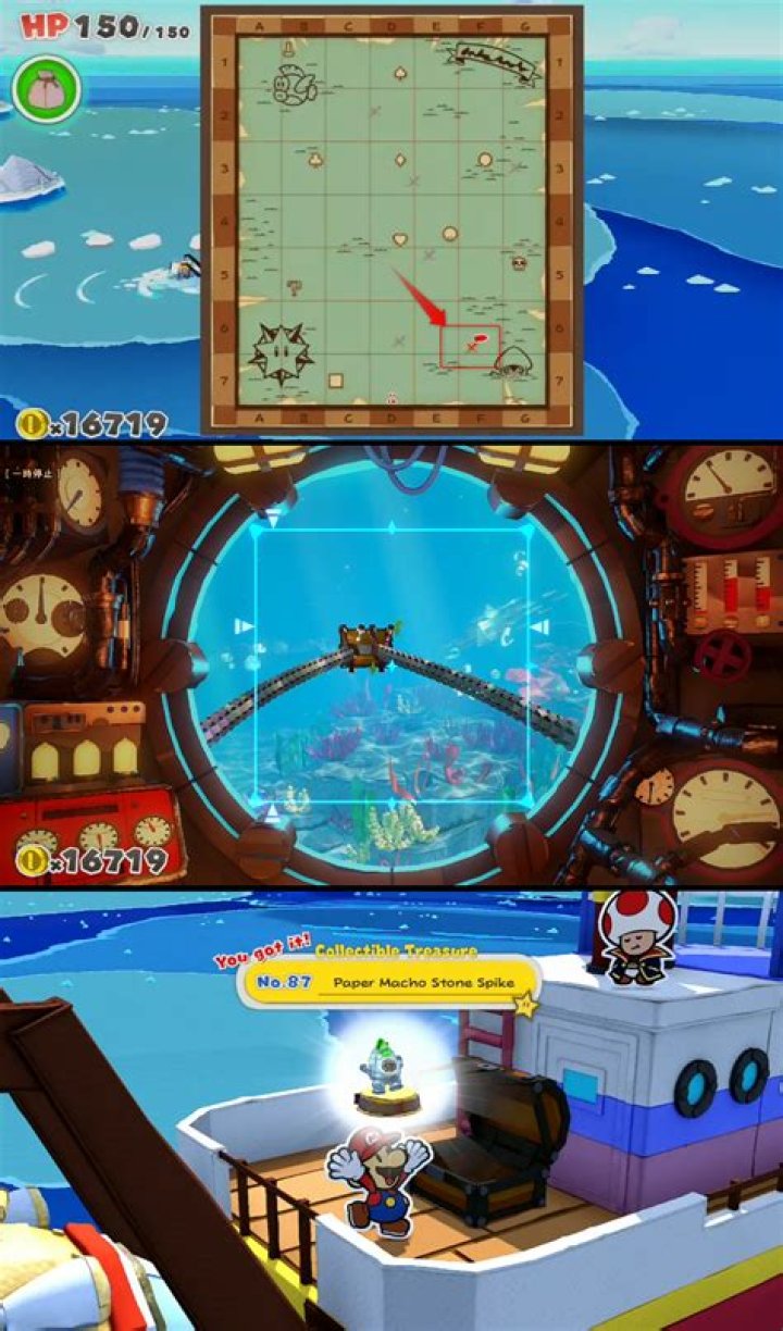 How do you get past the great sea Paper Mario?