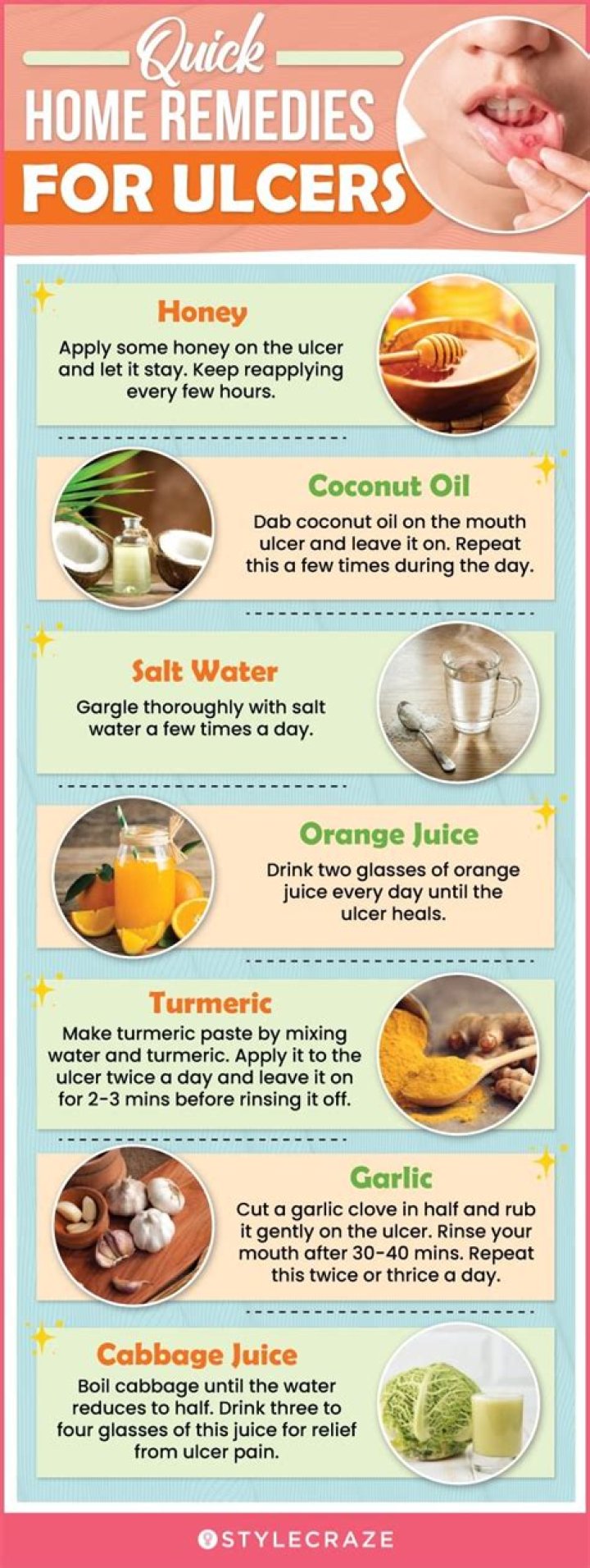How do you get rid of ulcers from braces?