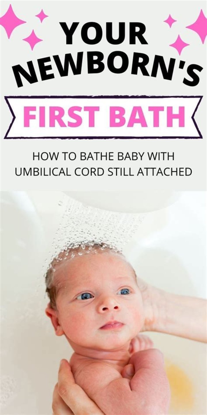 How do you give a baby a bath with umbilical cord?