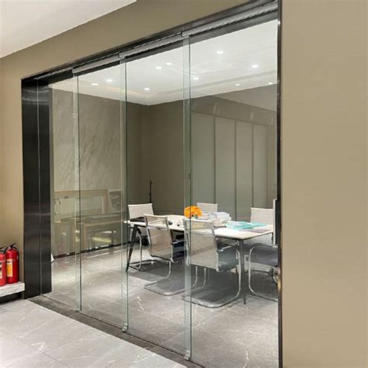 How do you hide a sliding glass door?