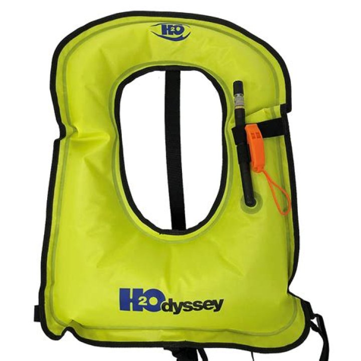 How do you inflate a snorkel vest?