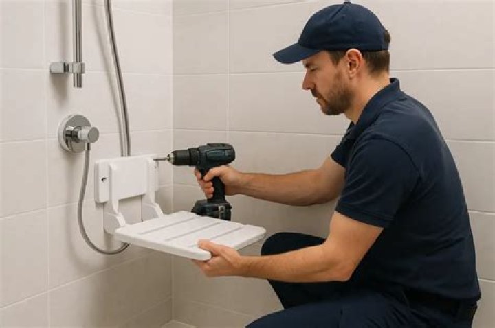 How do you install a wall mounted shower seat?