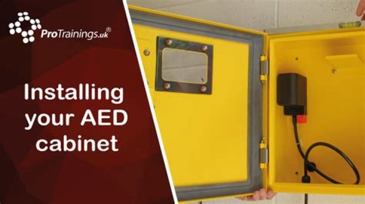How do you install an AED cabinet?