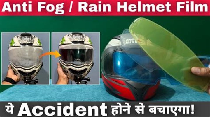 How do you keep rain off your helmet visor?