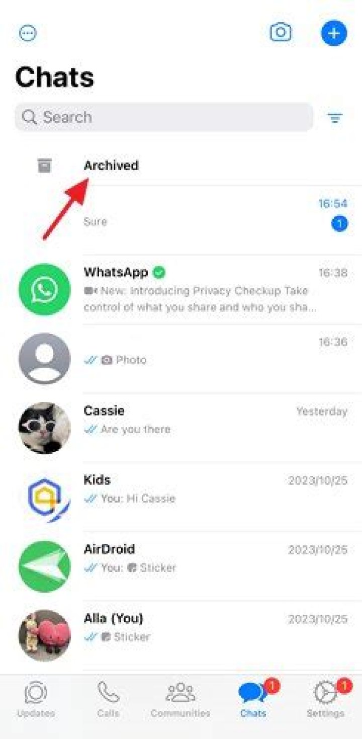 How do you know if someone archived you on WhatsApp?