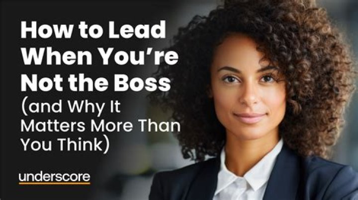How do you lead when not the boss?