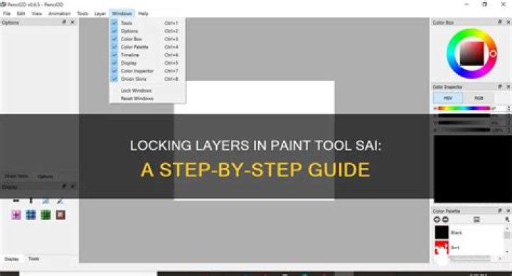 How do you lock a layer in Sai?