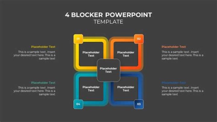 How do you make a 4 blocker in PowerPoint?