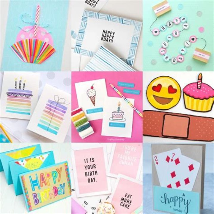 How do you make a easy birthday card at home?
