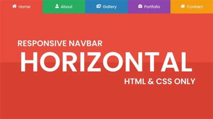 How do you make a navbar horizontal in HTML?