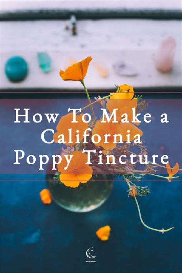 How do you make a poppy tincture?