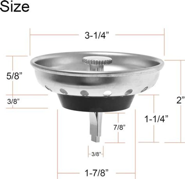 How do you measure a kitchen sink strainer basket?