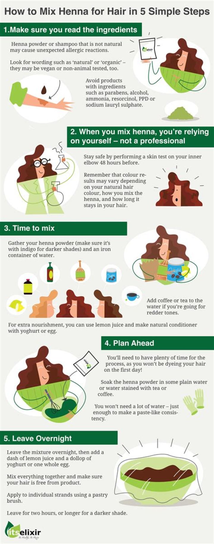 How do you mix henna for natural hair?